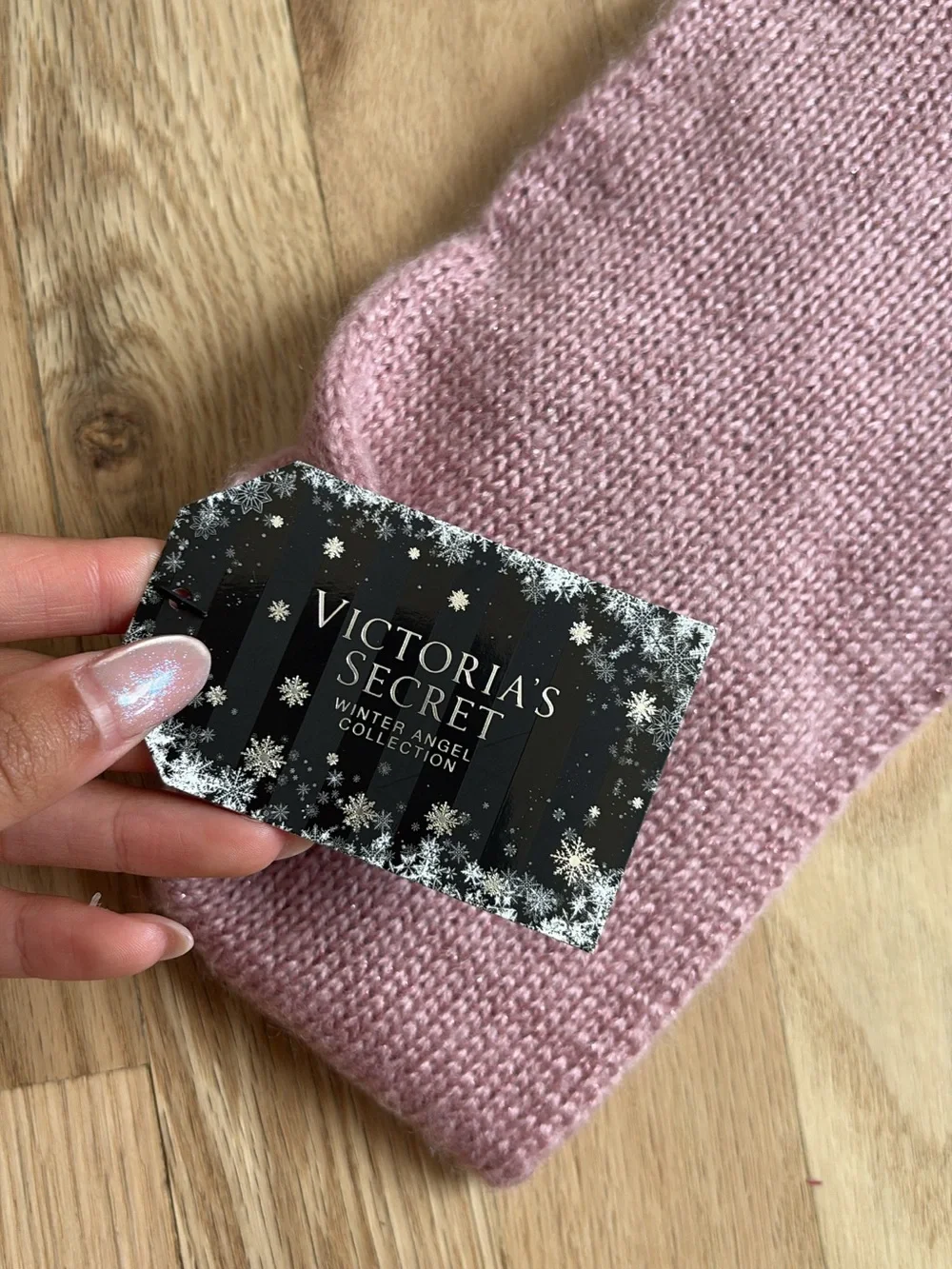 Victoria's Secret Pink Knit Snowflake Embellished Headband